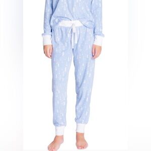 Insomniax Women's Pull-On Jersey Jogger Lounge Pajama Pants Sky Blue Size XL